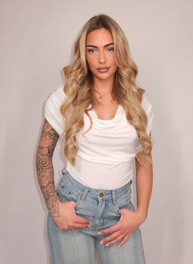 Lea Waterfall Top - Wit