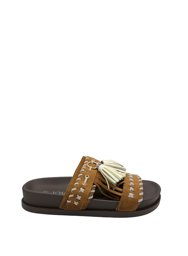 Fringe Sandal - Caramel