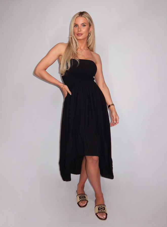 Livia Bandeau Dress - Black
