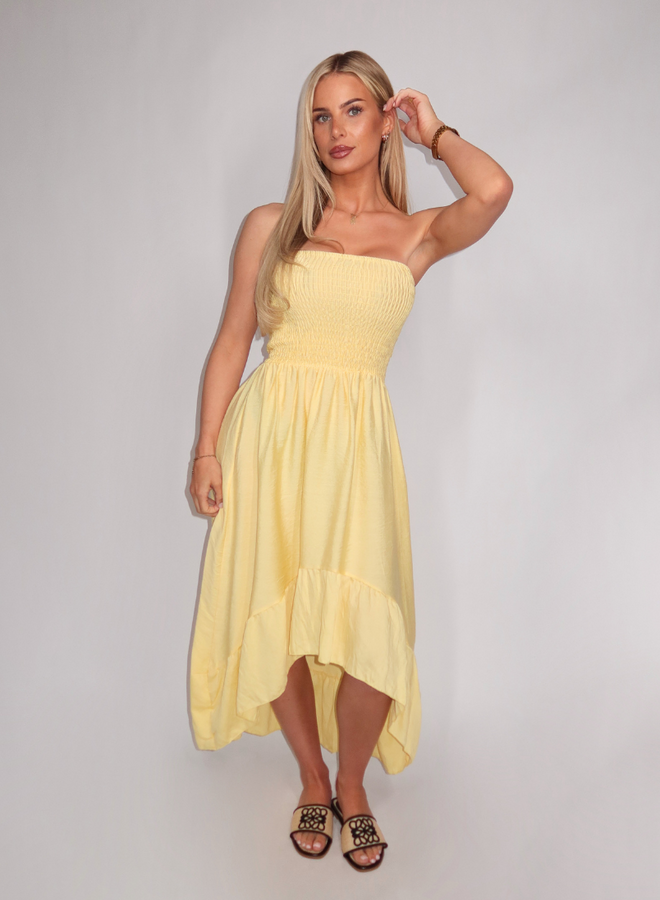 Livia Bandeau Dress - Yellow