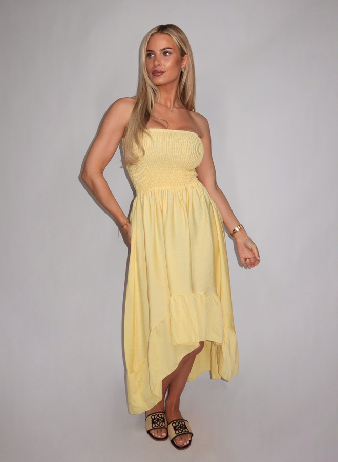 Livia Bandeau Dress - Yellow