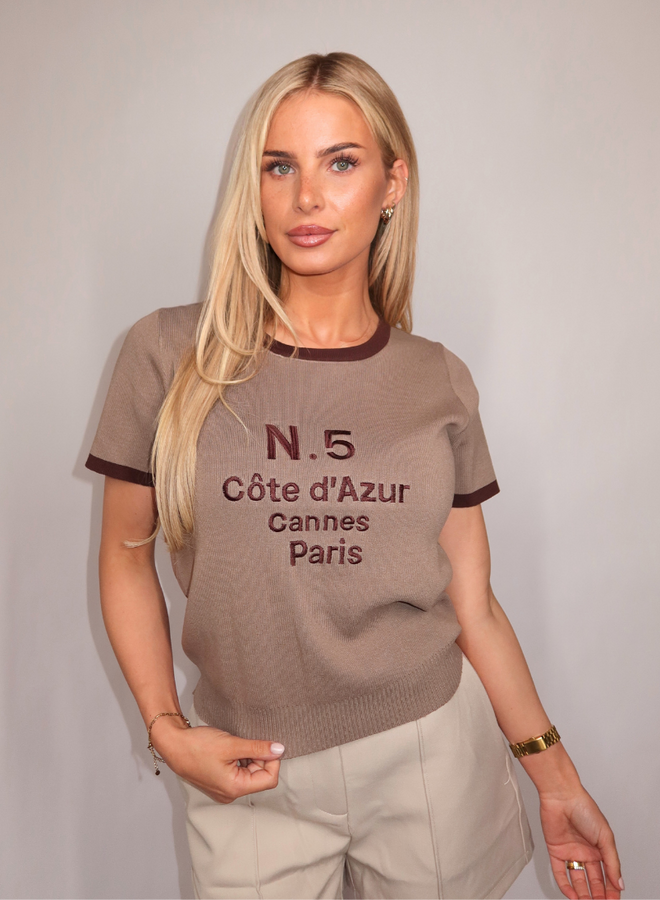 Cote D'azur tee - Grijs
