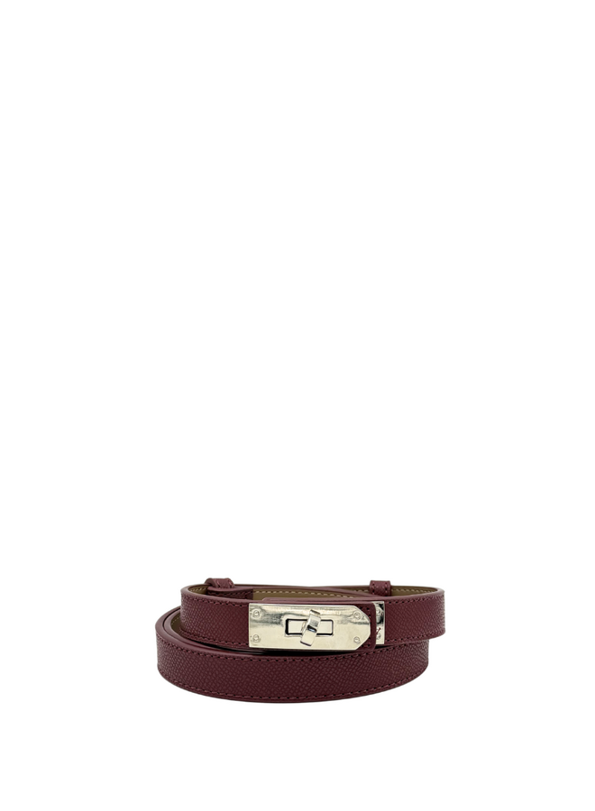 Gina Buckle Belt - Bordeaux