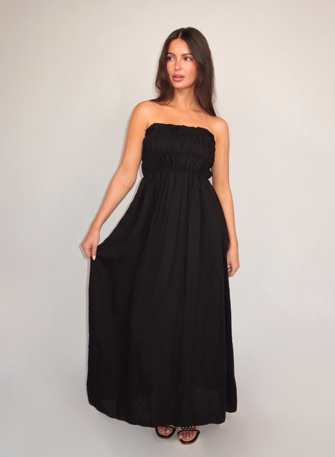 Narah Bandeau Dress - Black
