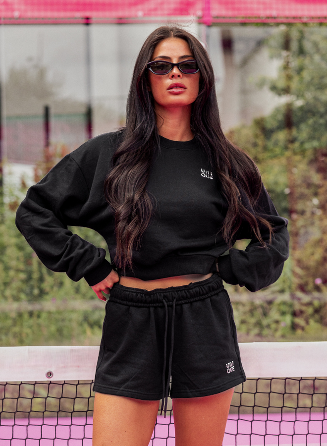 Peggy Cropped Sweater - Black