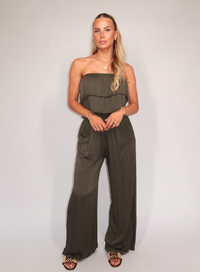 Strapless Jumpsuit - Khaki