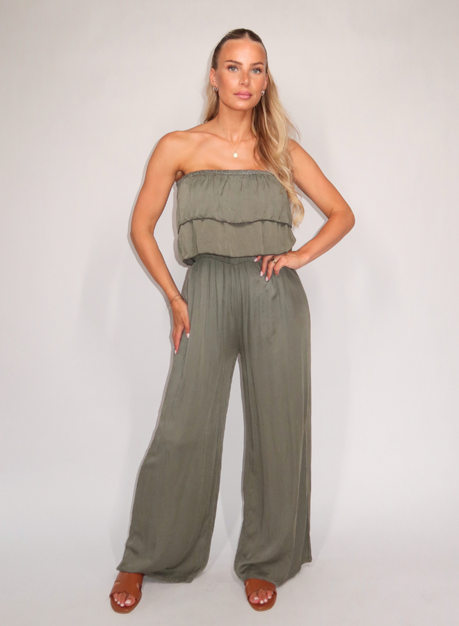 Strapless Jumpsuit - Groen