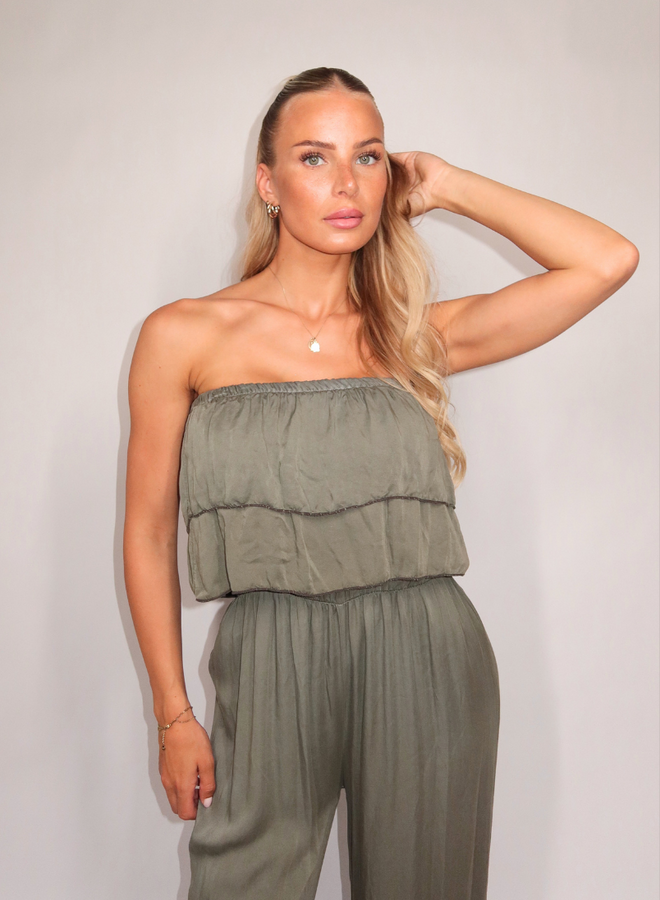 Strapless Jumpsuit - Groen