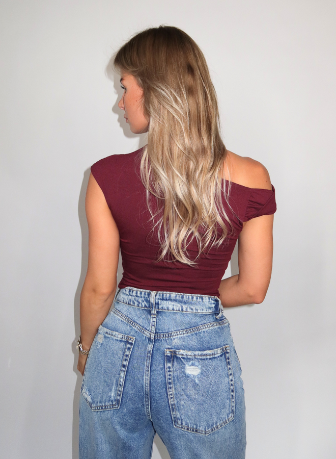 Yara Off Shoulder Top - Rood