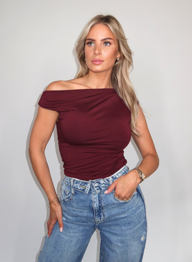 Yara Off Shoulder Top - Rood