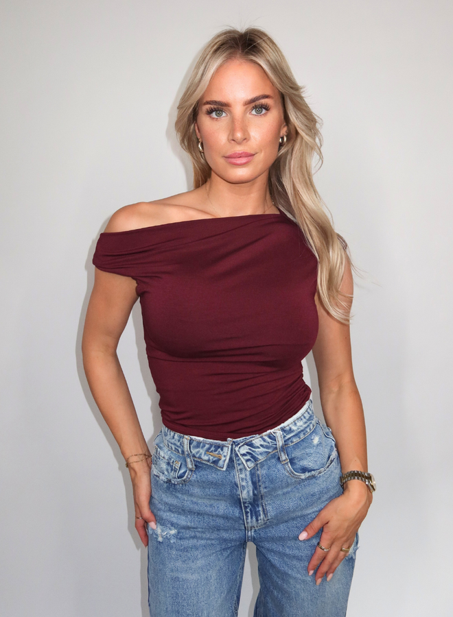 Yara Off Shoulder Top - Rood
