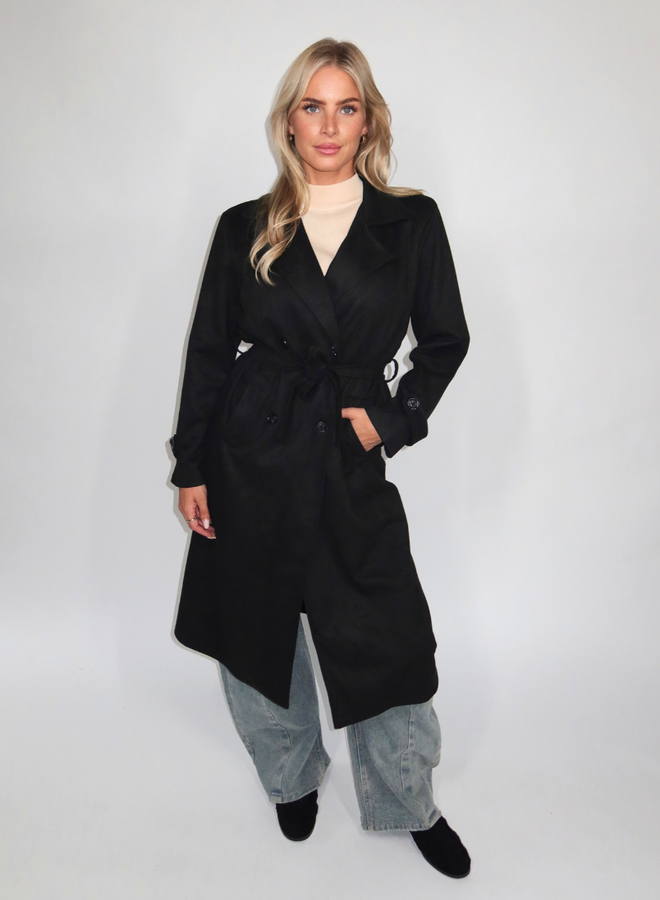 Fae Trenchcoat - Zwart