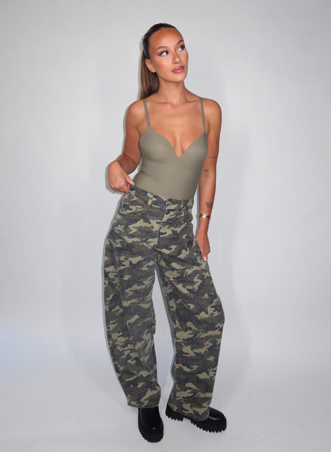 Emily Army Jeans - Groen