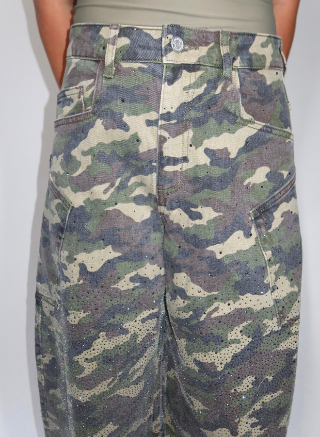 Emily Army Jeans - Groen