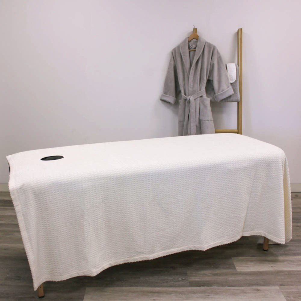 Spa waffle fabric gray - Kangaskauppa Ompelimo Riitta Oy