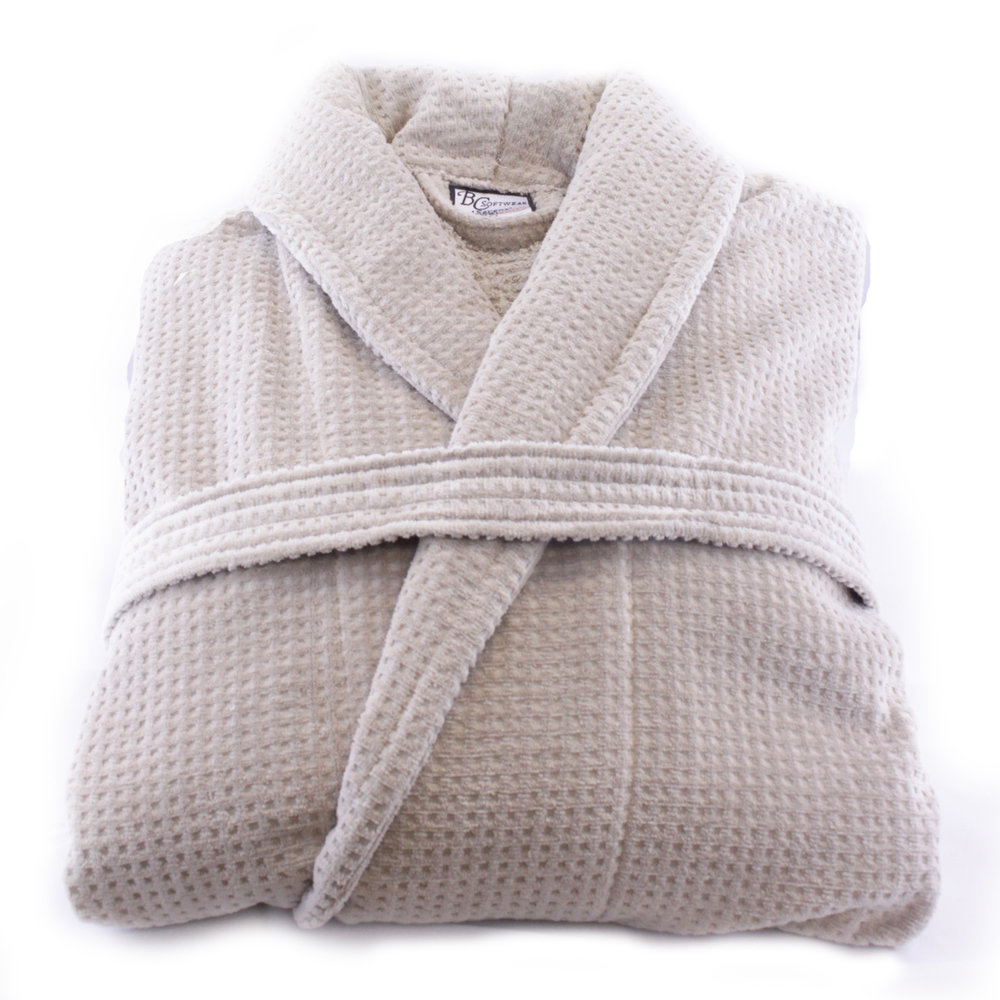 BC Softwear Serene Waffle Bathrobe 400gsm BC Softwear Serene Waffle Bathrobe 400gsm