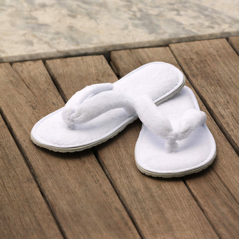 White Thong Style Luxury Slippers Spatreatments