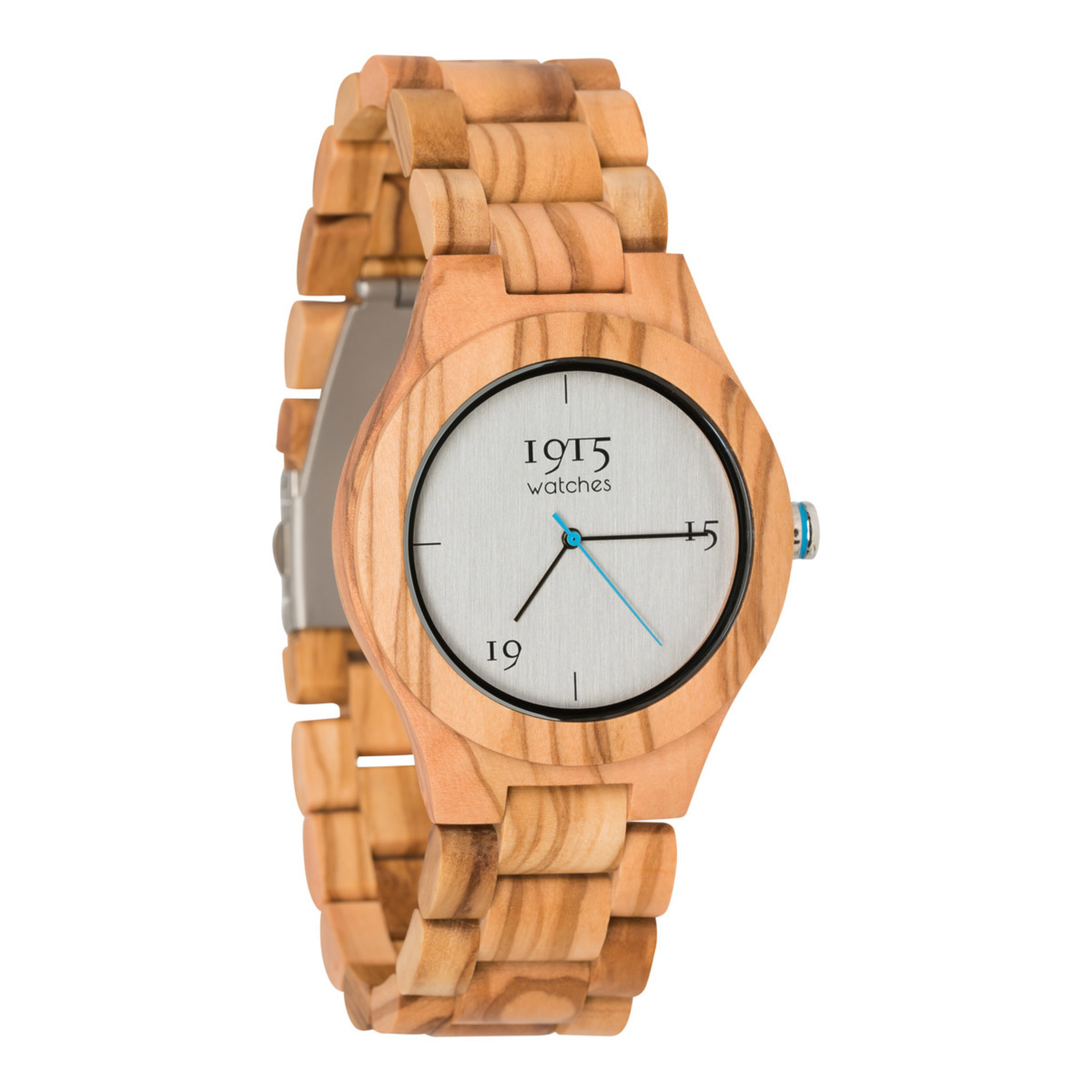 1915 watch men milano blue | Houten heren horloge - De Drie Linden Domburg