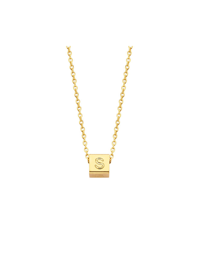 Cube Necklace 1 Cube met verschillende gravering