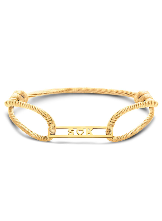 Love Bar Bracelet 3 Initials