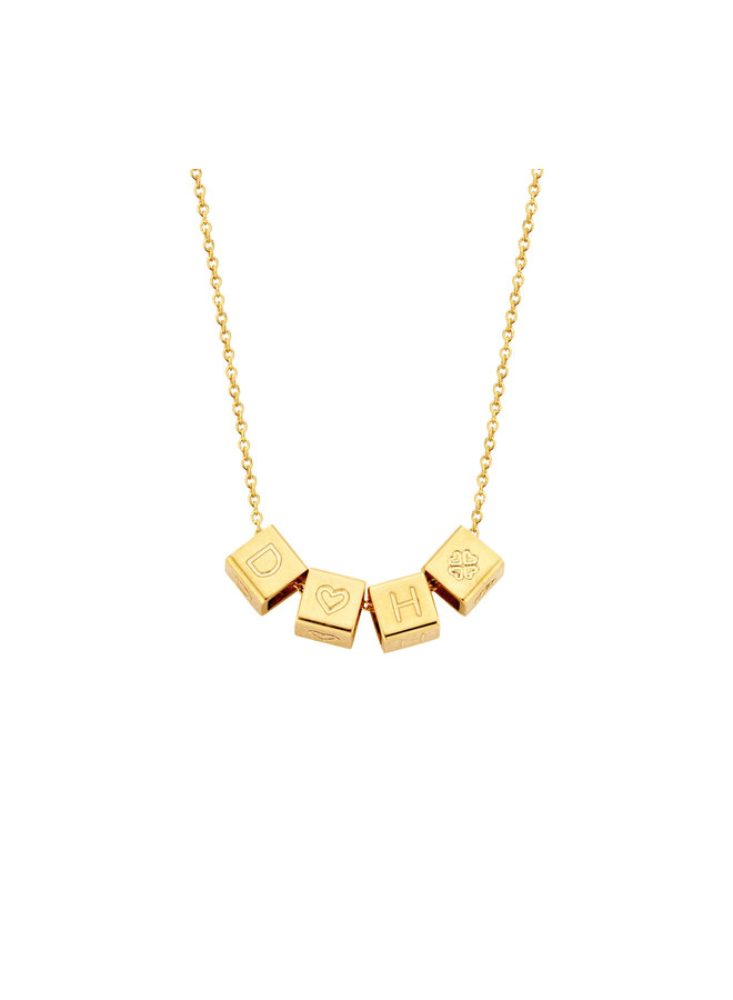Cube Necklace 4 Cubes