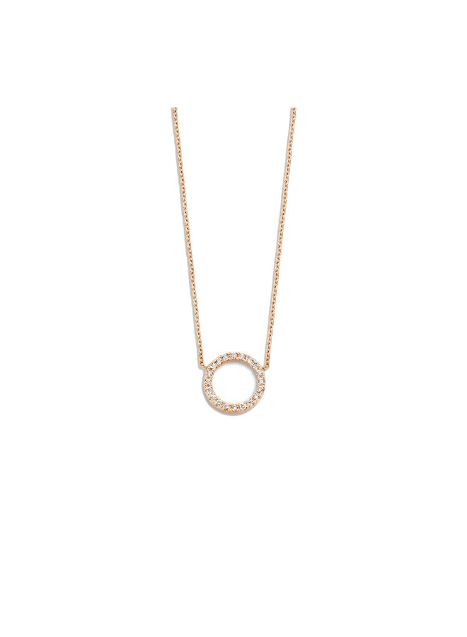 Just Diamond Necklace Open Circle