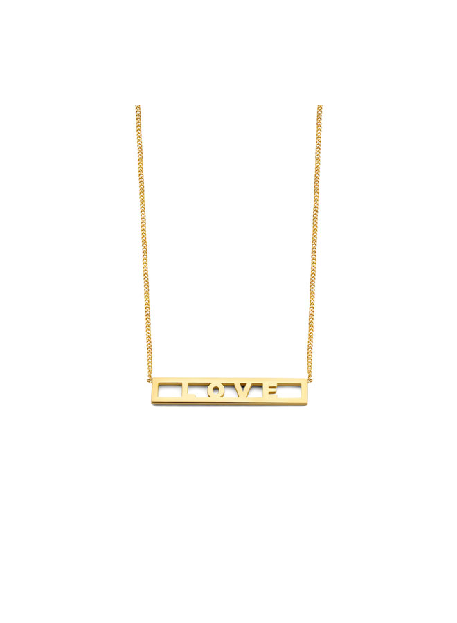 Love Bar Necklace 4 Initials