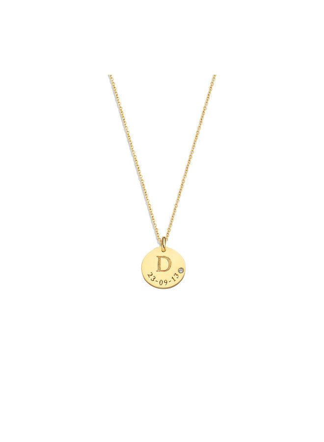Coin Necklace Midi Date with Diamond