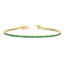Just Diamond Tennis Bracelet Emerald Size 1