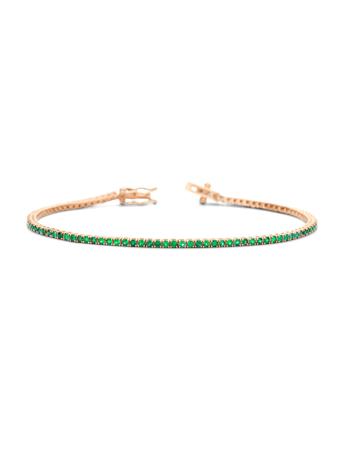 Just Diamond Tennis Bracelet Emerald Size 1
