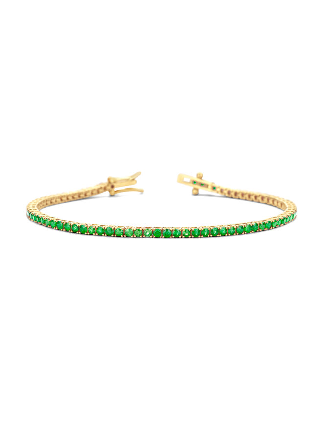 Just Diamond Tennis Bracelet Emerald Size 3