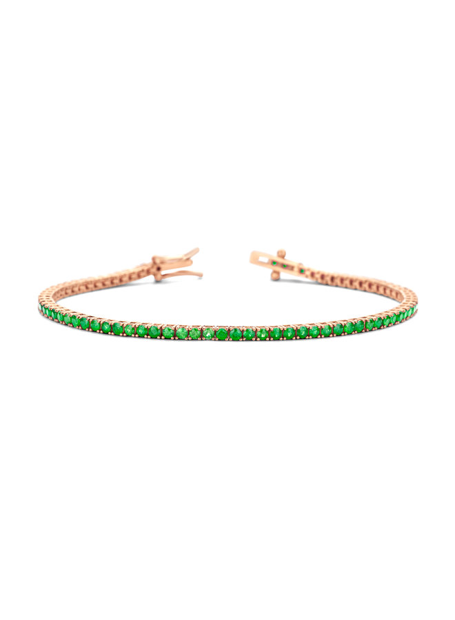 Just Diamond Tennis Bracelet Emerald Size 3