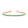 Just Diamond Tennis Bracelet Emerald Size 3