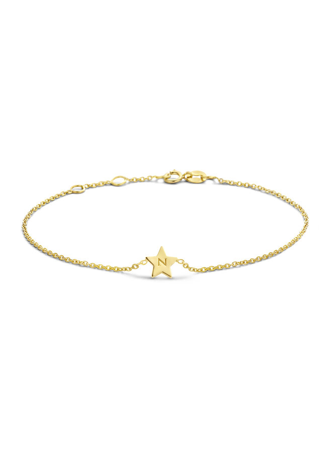 Forever Star Bracelet Chain with Letter