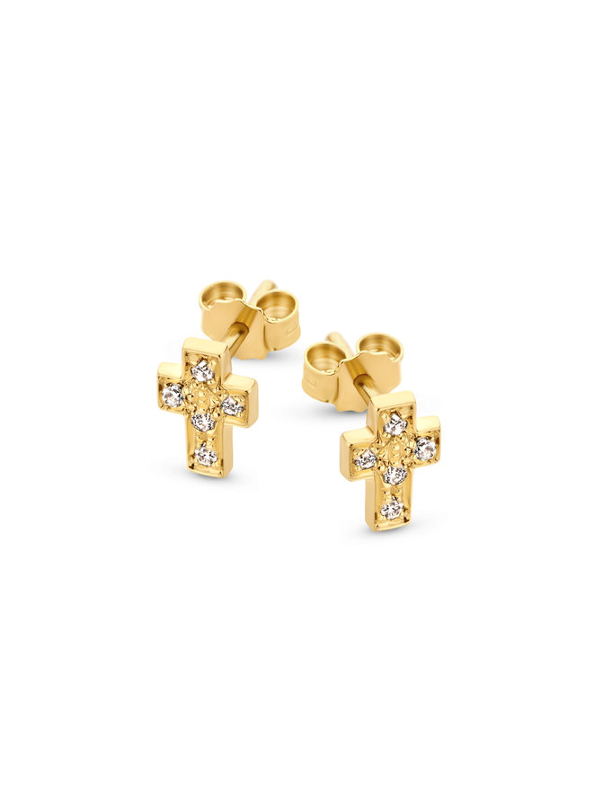 Franky's Treasure Cross Diamond Earring Single Piece