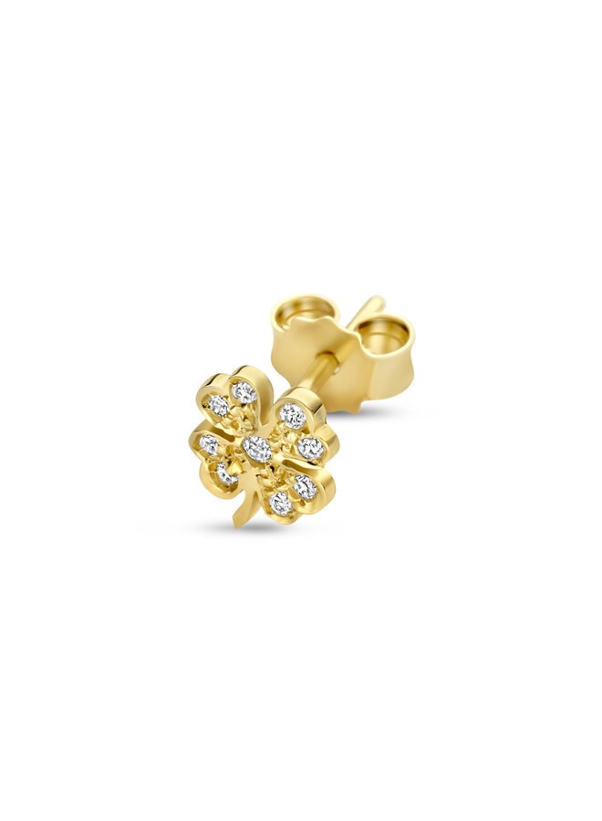 Franky's Treasure Clover Diamond Earring Single Piece
