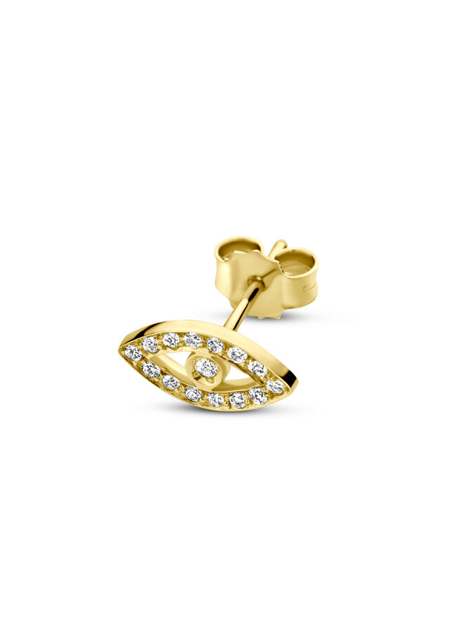 Franky's Treasure Evil Eye Diamond Earring Single Piece