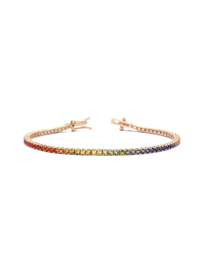 Just Diamond Tennis Bracelet Rainbow Size 1