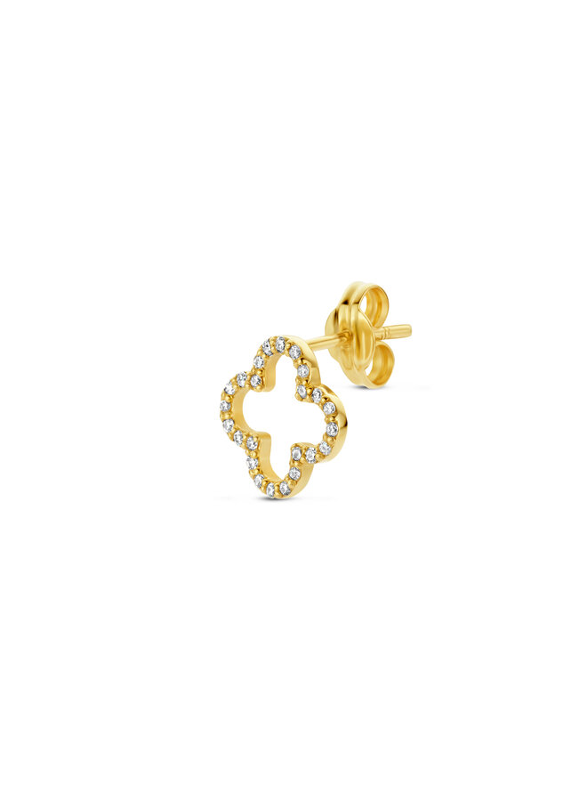 Iconic Lucky Clover Diamond Stud Earring