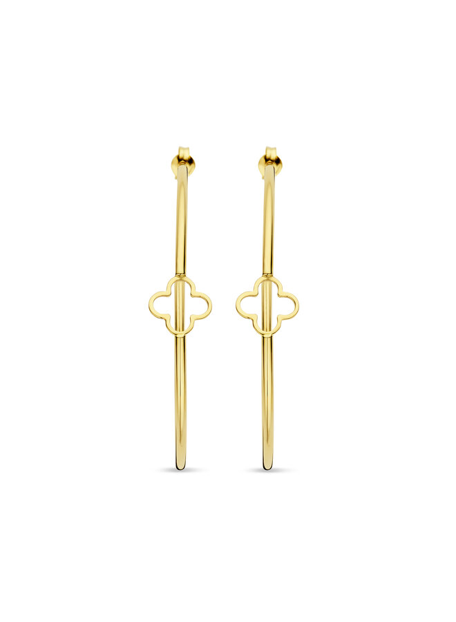 Iconic Lucky Clover Creole Earrings