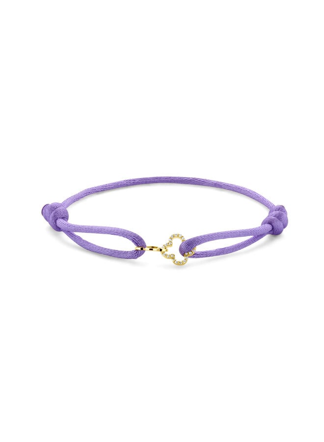 Iconic Double Clover Diamond Bracelet Cord