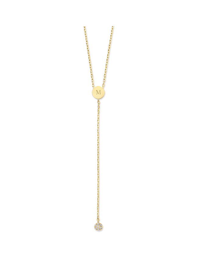 Universe Dubbele Zon Ketting - met gravering en diamant