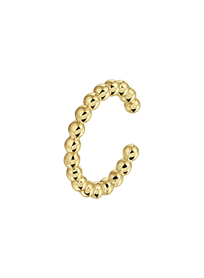 14 Karaat Gouden Vintage Ear Cuff – Tijdloze Bolletjes Ear Cuff van Just Franky