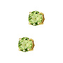 14 Karaat Gouden Peridot Stud Oorbellen – Tijdloze Groene Edelsteen Oorknoppen van Just Franky