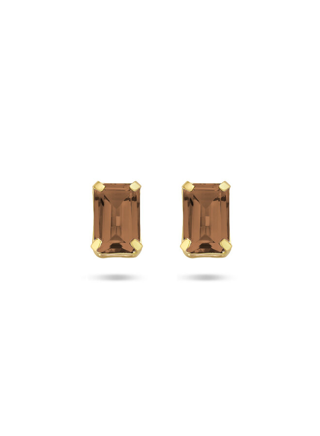 Franky's Candy Smokey Quartz Stud 14K Goud