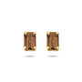 14 Karaat Gouden Smokey Quartz Stud Oorbellen – Tijdloze Bruine Edelsteen Oorknoppen van Just Franky