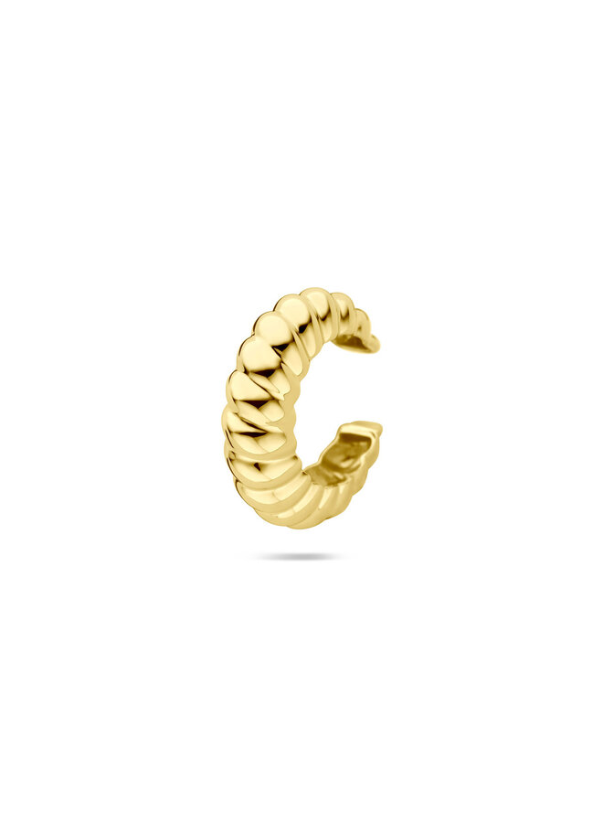 14 Karaat Gouden Iconic Twisted Ear Cuff – Statement Ear Cuff van Just Franky