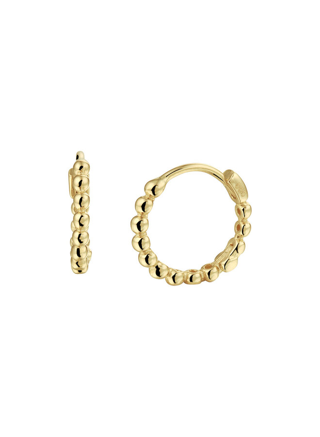 14 Karaat Gouden Vintage Earring – Tijdloze Bolletjes Oorringen van Just Franky
