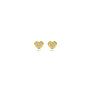 14 Karaat Gouden Love Studs met Diamant Hartjes van Just Franky