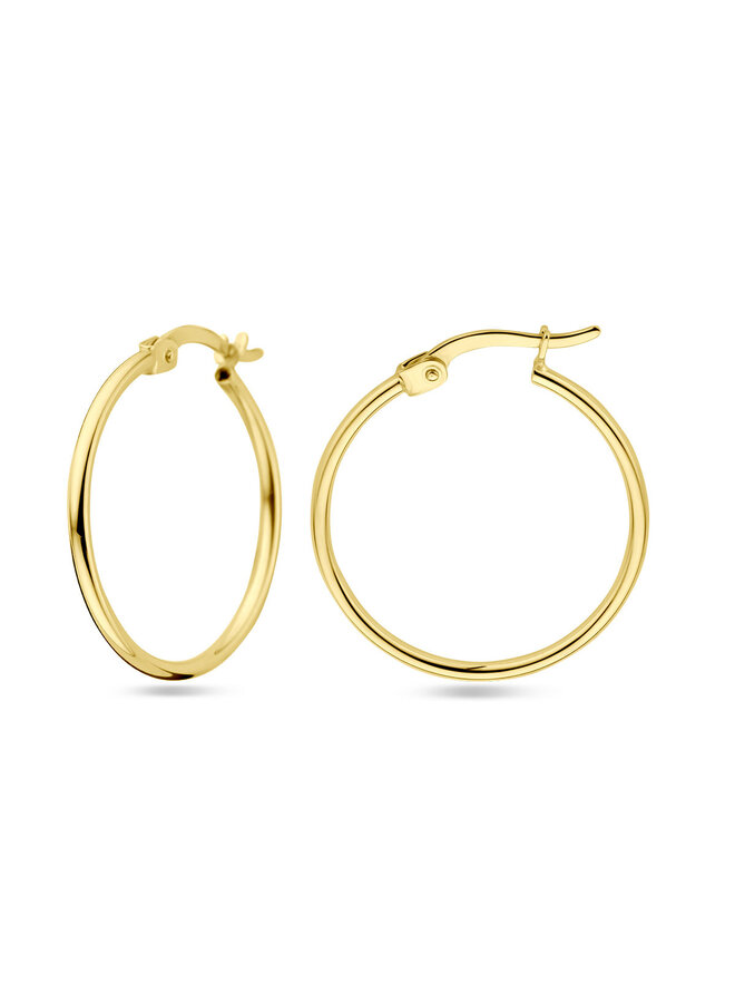 14 Karaat Gouden Iconic Earring Small 23mm van Just Franky